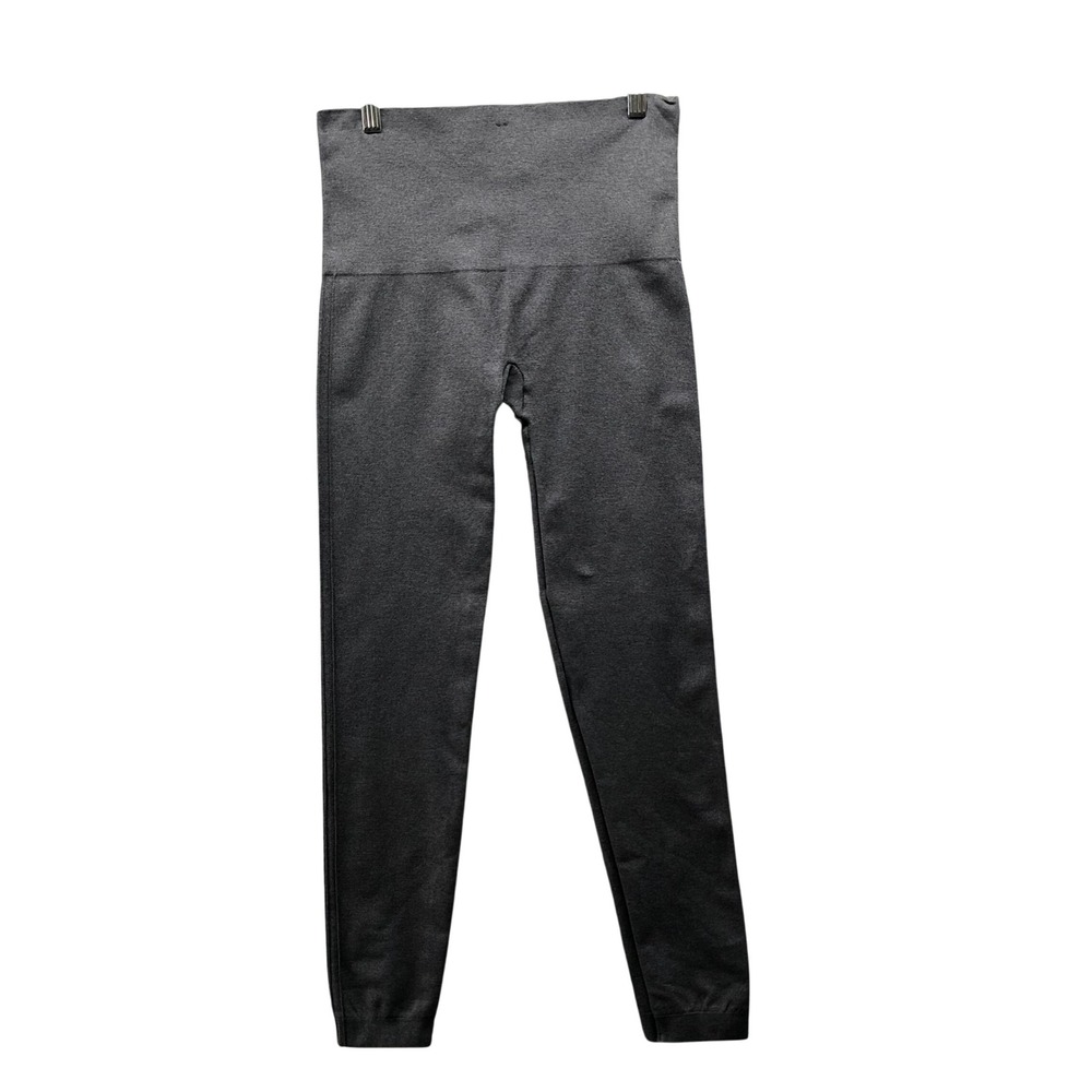 Spanx Look At Me Now Charcoal Grey High Rise Seamless Leggings XL Athleisure
